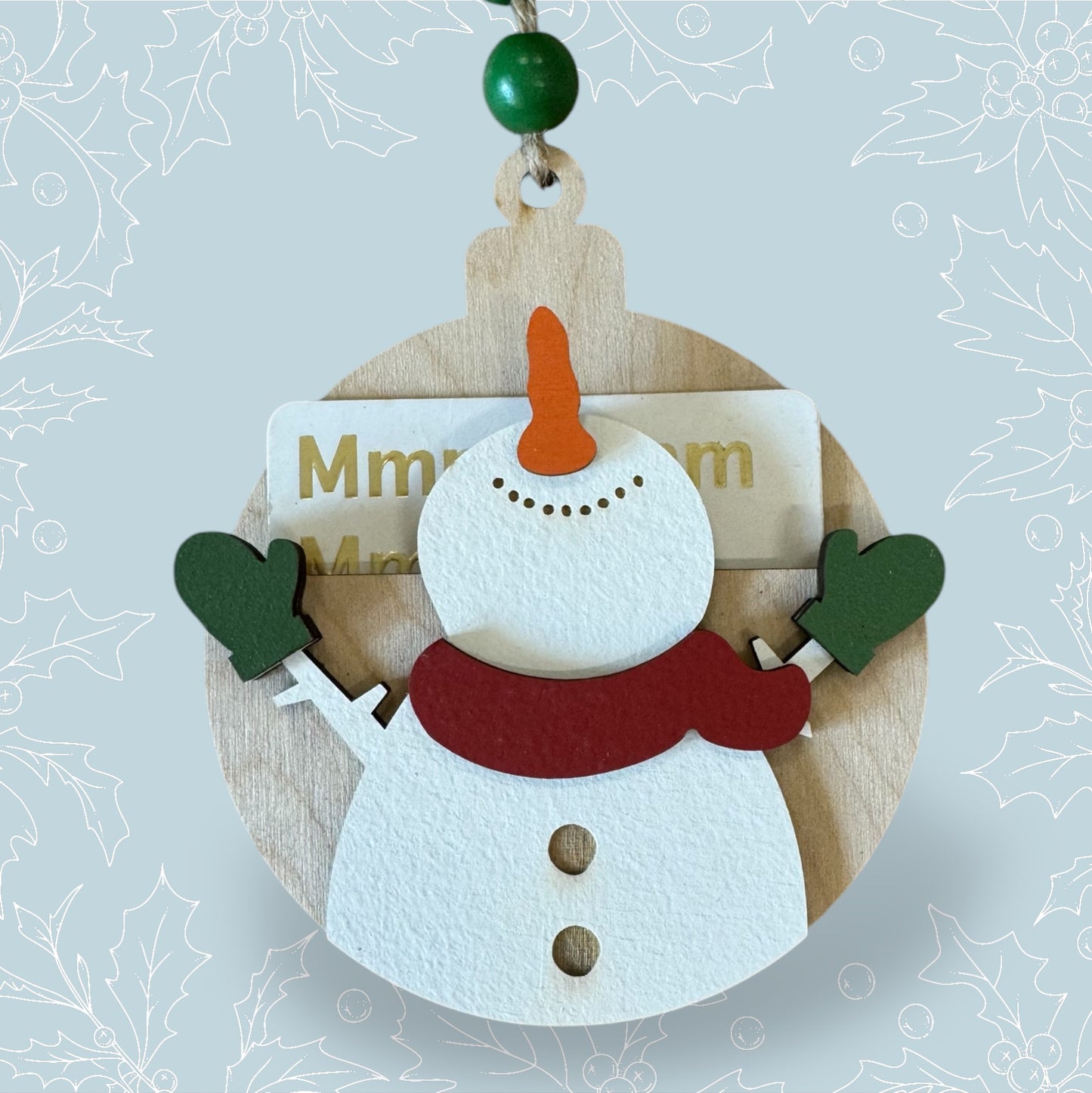 Snowman Gift Card Holder Ornament