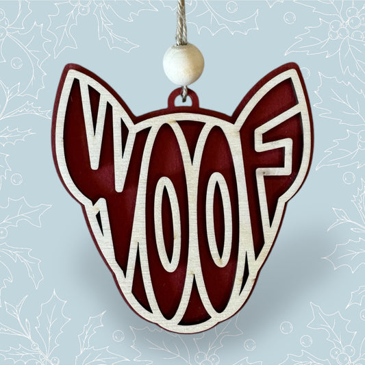 Woof (Ears Up) Ornament