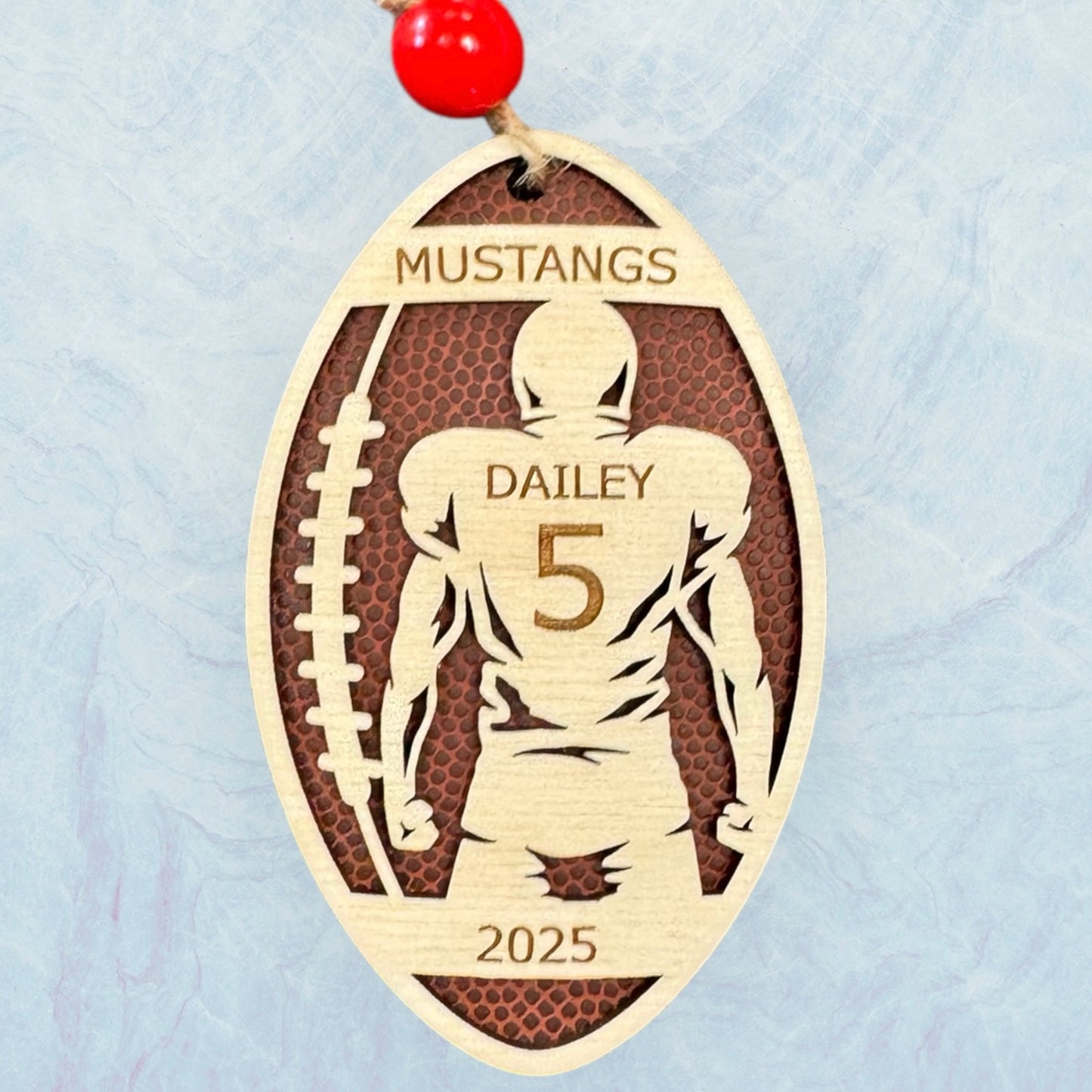 Personalized Football Player Ornament
