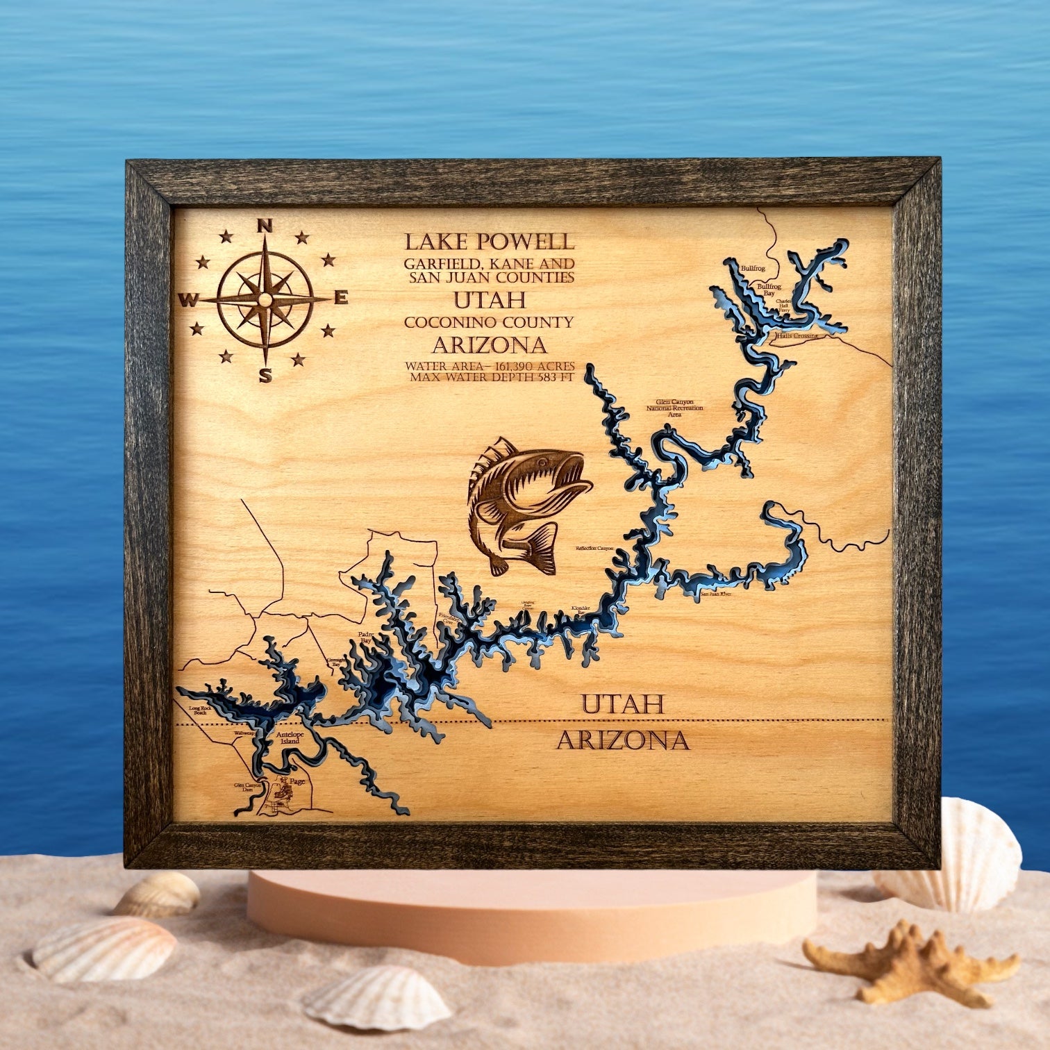 Lake Powell Bathymetric Map – Hello Birdie Designs