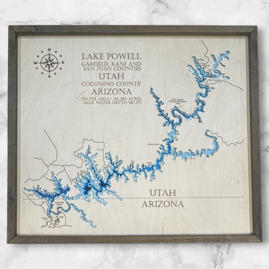 Lake Powell Bathymetric Map