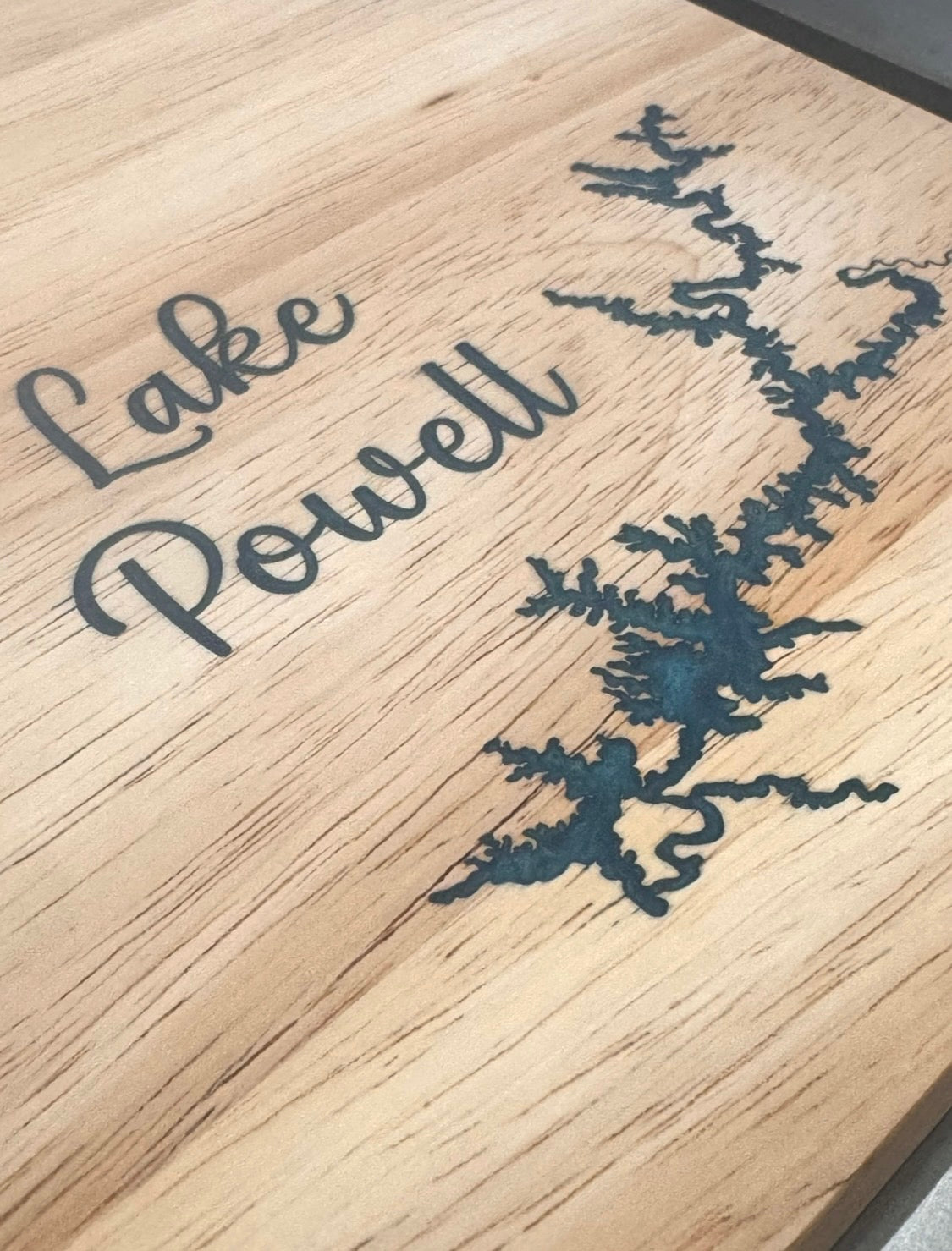 Epoxy-Filled Lake Powell Cutting Board