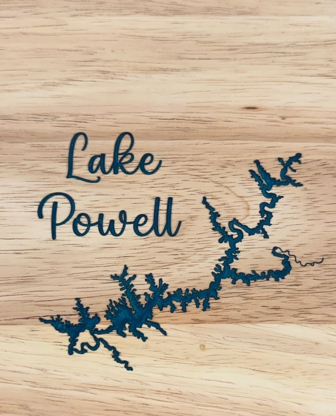 Epoxy-Filled Lake Powell Cutting Board