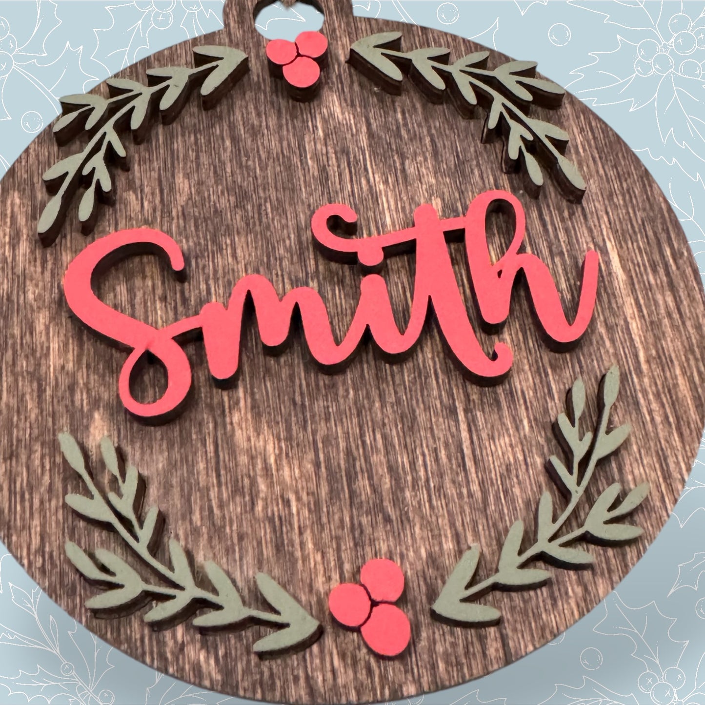 Name in Wreath Ornament