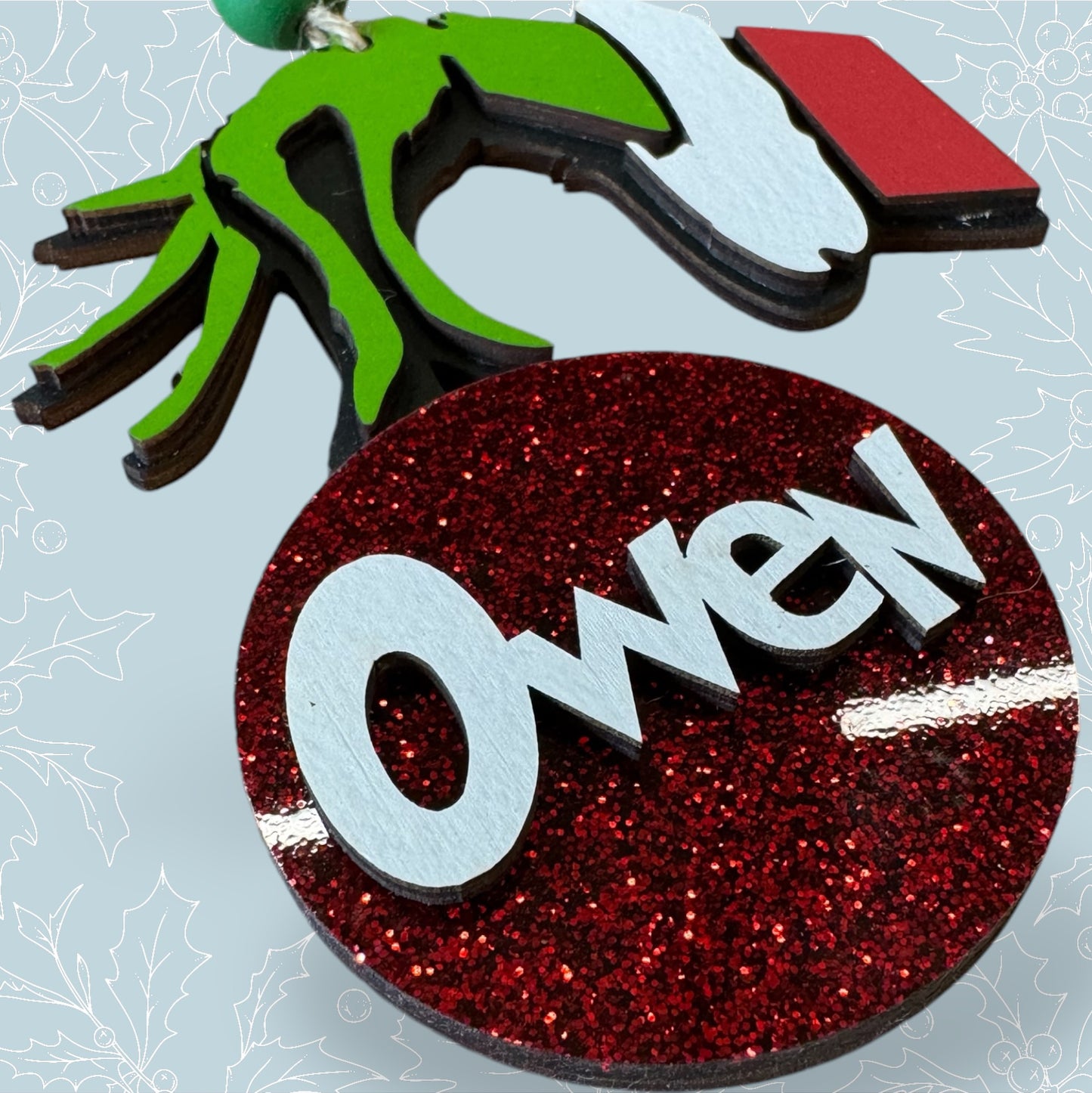 Grinch Hand Personalized Ornament