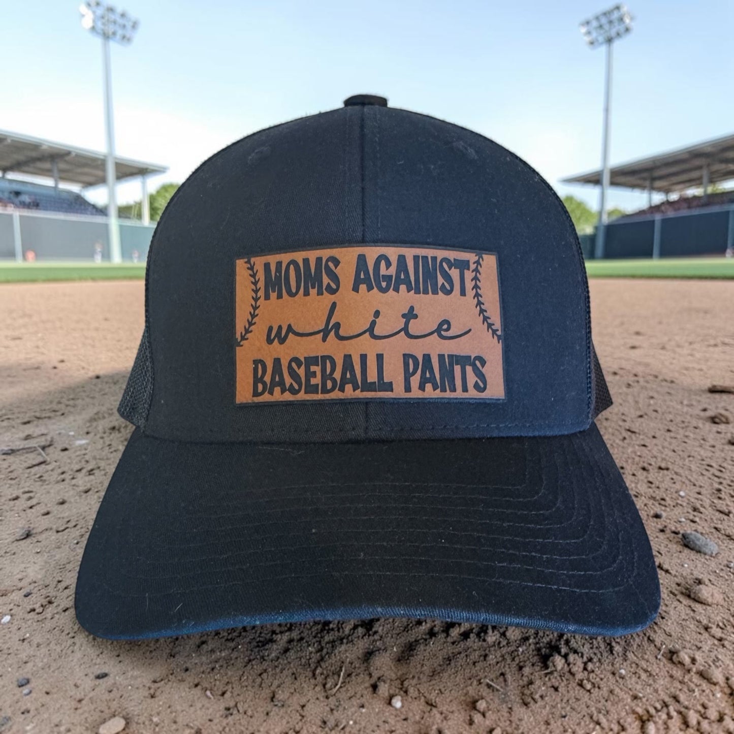 Moms Against White Baseball Pants Hat