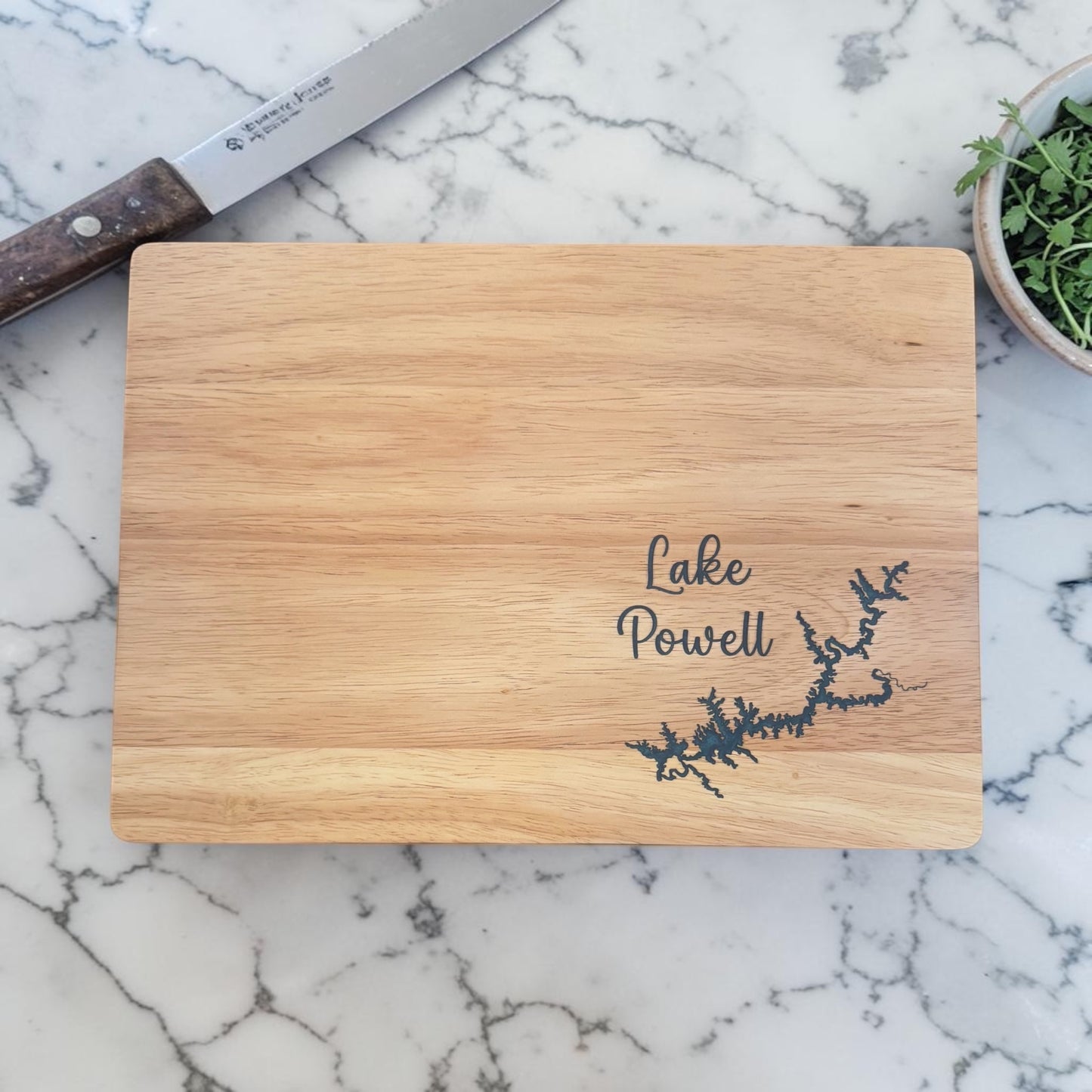 Epoxy-Filled Lake Powell Cutting Board